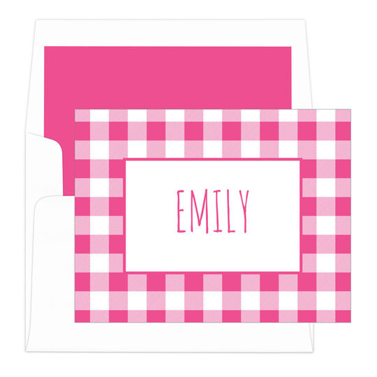 Gingham Folded Note Cards